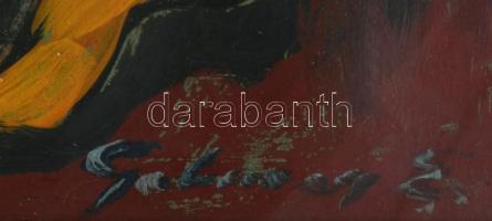 Gebauer Ernő (1882-1962): Táncoló női aktok. Olaj, karton. Jelezve jobbra lent. 80x60 cm. Dekoratív,...