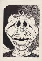 Gálfi István: Arc fametszet-papír 26x19 cm