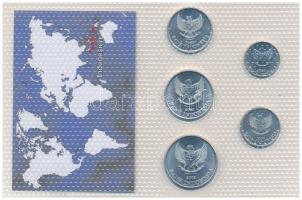 Indonézia 1994-2003. 25R - 500R (5xklf) "A világ pénzérméi" vákuumcsomagolt forgalmi érme ...