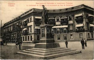 Odesa, Odessza, Odessa; Le boulevard de Nicolas &amp; le monument de Duc de Richelieu / street, ...