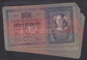 1904. 10K (14x) köztük ugyanabból a szériából valók T:III,IV