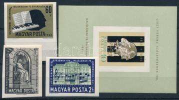 1961 Liszt Ferenc (I.) vágott sor + vágott blokk (7.500)