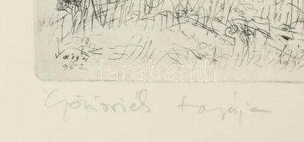 Varga Nándor Lajos (1895-1978): Gömöriék tanyája. Rézkarc, papír, "Varga N. L. hagyatéka" ...