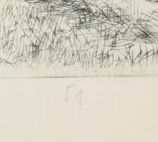 Varga Nándor Lajos (1895-1978): Gömöriék tanyája. Rézkarc, papír, "Varga N. L. hagyatéka" ...