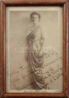 Kassa Maria Mora von Goetz operaénekes autográf dedikált fotója, üvegezett kerteben