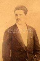 1893 Marcello Rossi (1862-1897) olasz hegedűművész autográf dedikált fotója kassai fellépésé alkalmá...