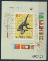 1962 Labdarúgó VB Chile vágott blokk (6.000)