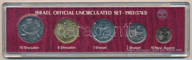 Izrael 1983. 10A-10S (6xklf) "Israel official uncirculated set 1983(5743)" forgalmi sor mű...