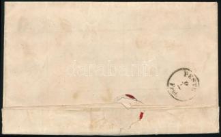 1859 Komplett portós levél Paksról Pestre 15kr portóval, egy anyakönyvi kivonattal (Dús család) és 2...
