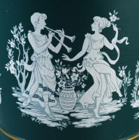 Verrochio olasz váza, historizáló festéssel, jelzett, minimális kopással, m: 28 cm