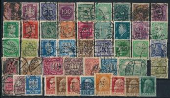 46 db német perfin bélyeg, stecklapon