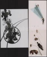 cca 1929 Moholy-Nagy László (1895-1946) magyar - amerikai fotográfus kollázsai, 3 db modern nagyítás, jelzés nélkül, 21x15 cm és 15x10 cm