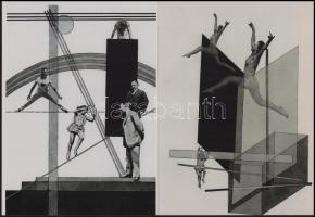 cca 1926 Moholy-Nagy László (1895-1946) magyar - amerikai fotográfus kollázsai, 2 db modern nagyítás, jelzés nélkül, 21x15 cm