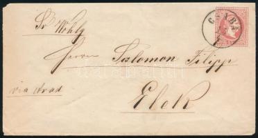 1867 5kr díjjegyes levél "CSABA" - "KÉTEGYHÁZA" - "ELEK"