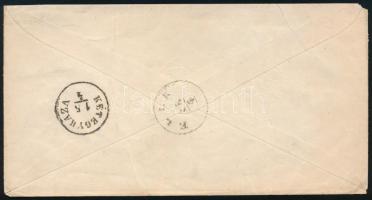 1867 5kr díjjegyes levél "CSABA" - "KÉTEGYHÁZA" - "ELEK"