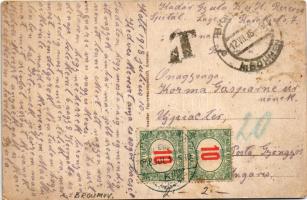 1918 Broumov, Braunau i. Böhmen; Bahnhofstrasse, Kaiserstrasse (Kaiser Josef II), Ringplatz / street...