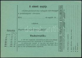 1873 Használatlan 5kr díjjegyes magyar nyelvű postautalvány kiváló állapotban