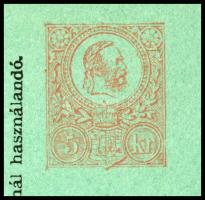 1873 Használatlan 5kr díjjegyes magyar nyelvű postautalvány kiváló állapotban