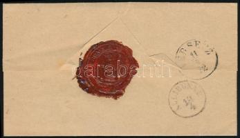 1872 Hivatalos levél "DOBRIZA" gyűszűbélyegzéssel (Gudlin 500 p) / Official cover