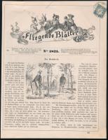 1880 Fliegende Blätter 1821-es száma 1kr Hírlapilletékbélyeggel "SOPRON" bélyegzéssel / Fl...