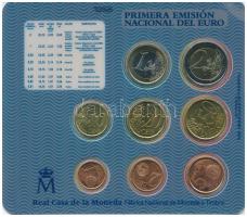 Spanyolország 2002. 1c-2E forgalmi sor (8xklf) műanyag lapon T:UNC hajlott lap
Spain 2002. 1 Cent -...