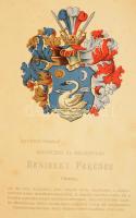 Kőszeghi Sándor: Nemes családok Pestvármegyében. Bp., 1899, Hungária-ny., 1 (a szerző ajánlása, szín...