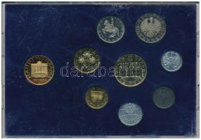 Ausztria 1980. 2gr-20Sch (8xklf) forgalmi sor + "Hauptmünzamt" verdei zseton, műanyag tokb...