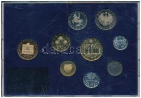 Ausztria 1981. 2gr-20Sch (8xklf) forgalmi sor + "Hauptmünzamt" verdei zseton, műanyag tokb...