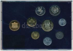 Ausztria 1982. 2gr-20Sch (8xklf) forgalmi sor + "Hauptmünzamt" verdei zseton, műanyag tokb...