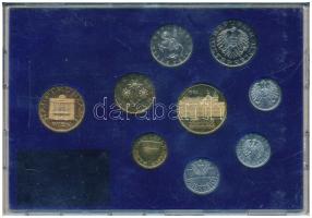 Ausztria 1984. 2gr-20Sch (8xklf) forgalmi sor + "Hauptmünzamt" verdei zseton, műanyag tokb...
