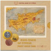 Ciprus 2008. 1c-2E (8xklf) forgalmi sor karton dísztokban T:UNC Cyprus 2008. 1 Cent - 2 Euro (8xdiff) coin set in cardboard display case C:UNC