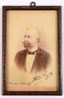 1897 Thern Lajos (1848-1920) német származású magyar zongoraművész és tanár autográf dedikált fotója...