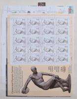 USA gyűjtemény, benne régiek is, légiposta, sorok, blokk, de sok pecsételt légiposta bélyeg is, A4-e...