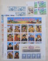 USA gyűjtemény, benne régiek is, légiposta, sorok, blokk, de sok pecsételt légiposta bélyeg is, A4-e...