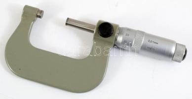 Szovjet mikrométer, eredeti műanyag dobozában, jó állapotban