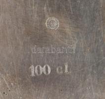 Berndorf ezüstözött teás kanna és Hacker tejkiöntő, jelzett, m: 15 cm alatt