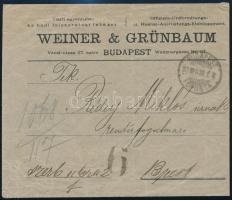 1893 Portós levél Rédey Miklósnak címezve, aki ekkor még csak "rendőrfogalmazó" volt / Unp...