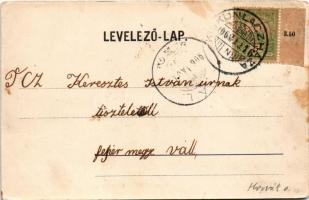 1906 Kiskunlacháza, Lacháza; Fő utca, Református templom, koporsó készítő üzlete (EB)