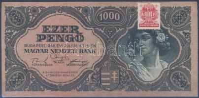 1945. 1000P piros bélyeg T:I