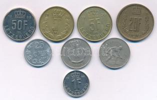 Luxemburg 1962-1990. 25c-20Fr (8xklf) T:XF-F Luxembourg 1962-1990. 25 Centimes - 20 Francs (8xdiff) C:XF-F
