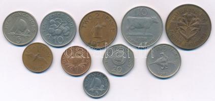 Guernsey 1956. 8D bronz + 1970-2006. 1p-20p (9xklf) T:2-3 Guernsey 1956. 8 Doubles bronze + 1970-2006. 1 Penny - 20 Pence (9xdiff) C:XF-F