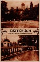 1929 Esztergom, Strandfürdő és uszoda, Bazilika. Buzárovits Gusztáv kiadása (EB)