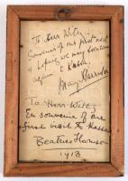 1913 Beatrice Harrison (1892-1965) brit csellóművész és May Harrison (1890-1959) hegedűművész autogr...