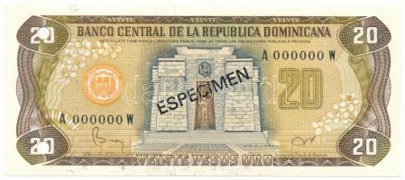 Dominika 1982. 20P fekete "ESPECIMEN (Minta)" bélyegzéssel mindkét oldalon, "A 000000...