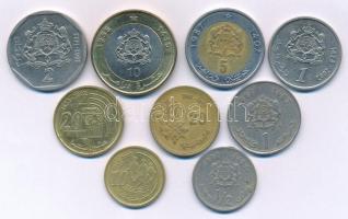 Marokkó 1987-2002. 10s-10D (9xklf) T:AU-F Morocco 1987-2002. 10 Santimat - 10 Dirhams (9xdiff) C:AU-F