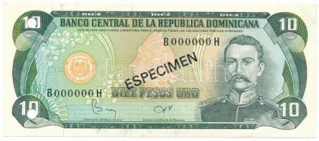 Dominika 1982. 10P fekete "ESPECIMEN (Minta)" bélyegzéssel mindkét oldalon, "B 000000...