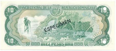 Dominika 1982. 10P fekete "ESPECIMEN (Minta)" bélyegzéssel mindkét oldalon, "B 000000...