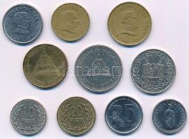 Vegyes 10xklf közép- és dél-amerikai érmetétel, közte Uruguay, Nicaragua, Suriname T:AU-VF
10xdiff ...