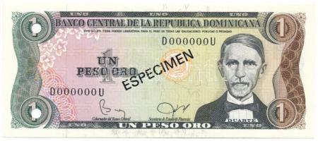 Dominika 1982. 1P fekete "ESPECIMEN (Minta)" bélyegzéssel mindkét oldalon, "D 000000 ...