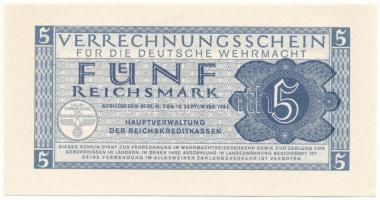 Német Harmadik Birodalom / Deutsche Wehrmacht 1944. 5M T:UNC,AU German Third Reich / Deutsche Wehrmacht 1944. 5 Reichsmark C:UNC,AU Krause M39